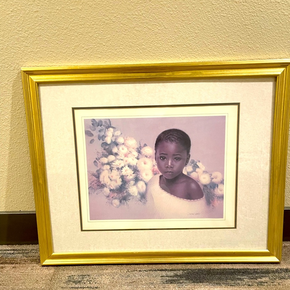 Carl Owens, Little Flower. Limited Print, Rare Hard to find.